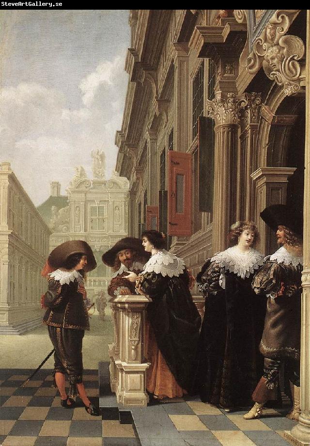 DELEN, Dirck van Conversation outside a Castle gfh